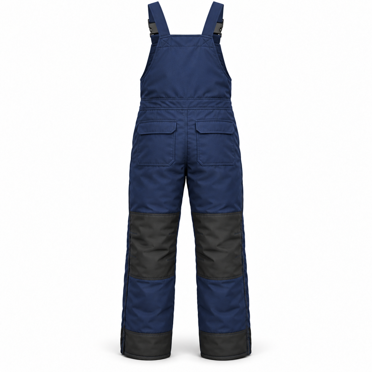 Navy Insulated Winter Bib Overalls – Back | Liberty Edge Industries