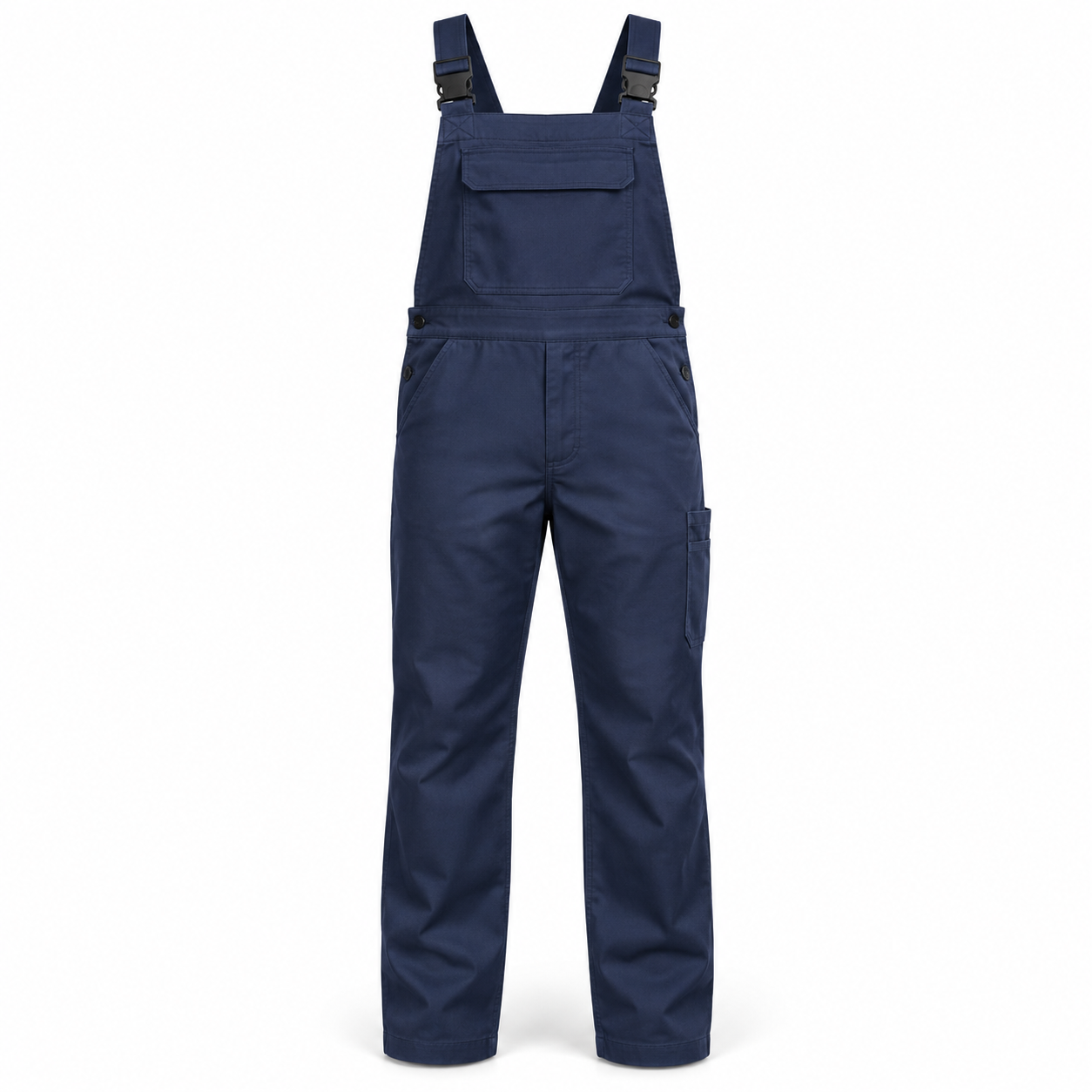 Navy Lightweight Workshop Bib Overalls – Front | Liberty Edge Industries