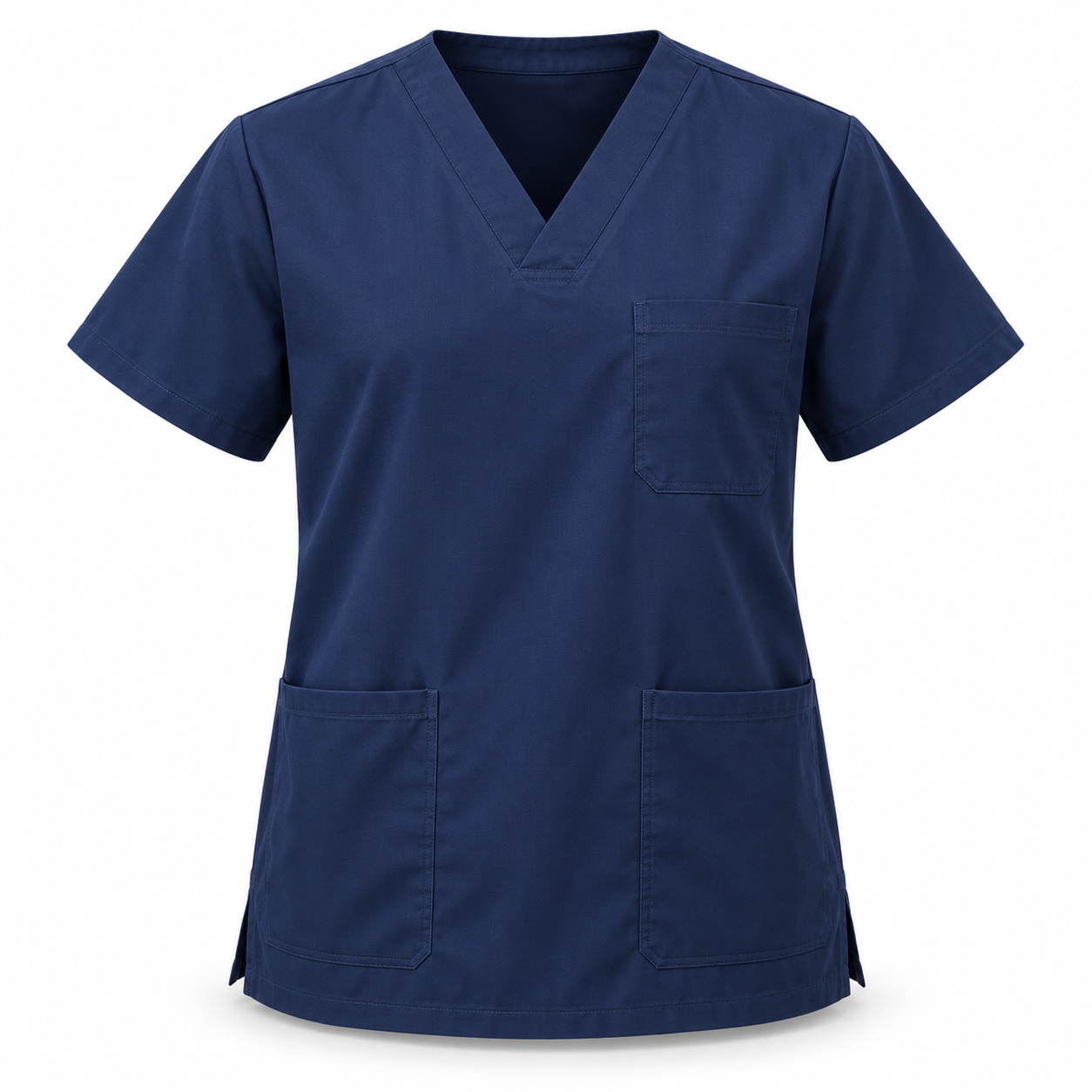 Navy Utility Scrub Work Top – Front | Liberty Edge Industries