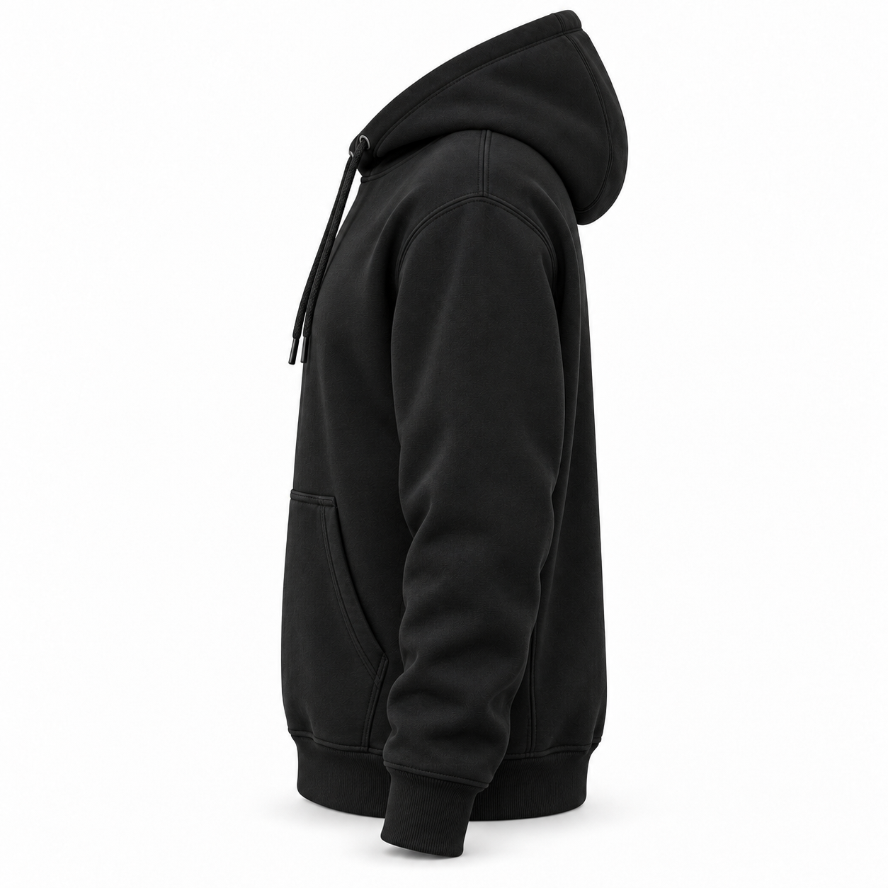 Black Hooded Work Sweatshirt – Side | Liberty Edge Industries