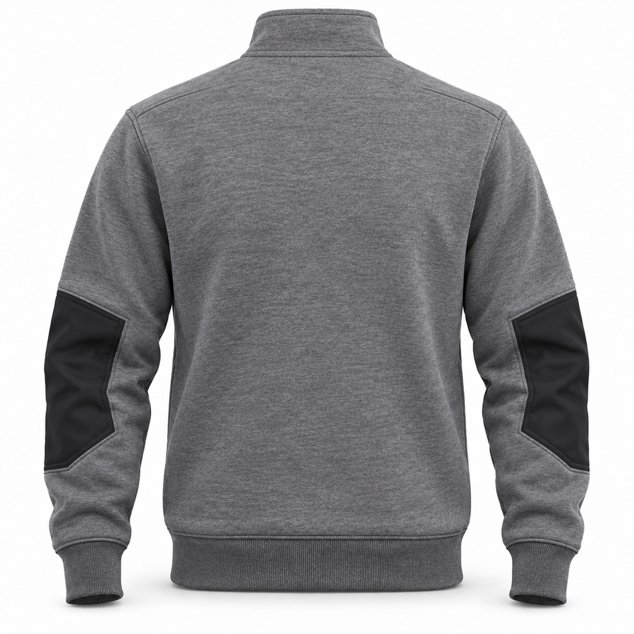 Steel-Grey Half-Zip Work Sweatshirt – Back | Liberty Edge Industries