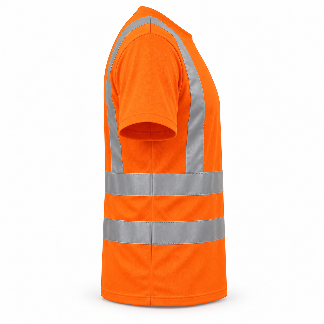 Orange Reflective Short-Sleeve Work T-Shirt – Side | Liberty Edge Industries