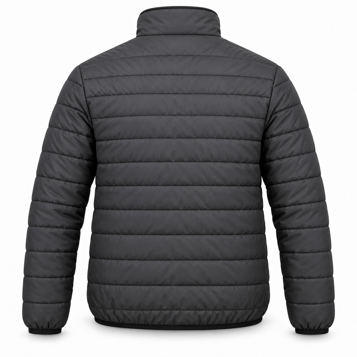 Charcoal Quilted Work Jacket – Back | Liberty Edge Industries