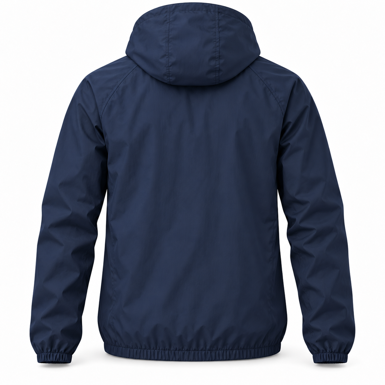 Navy Packable Hooded Work Shell – Back | Liberty Edge Industries