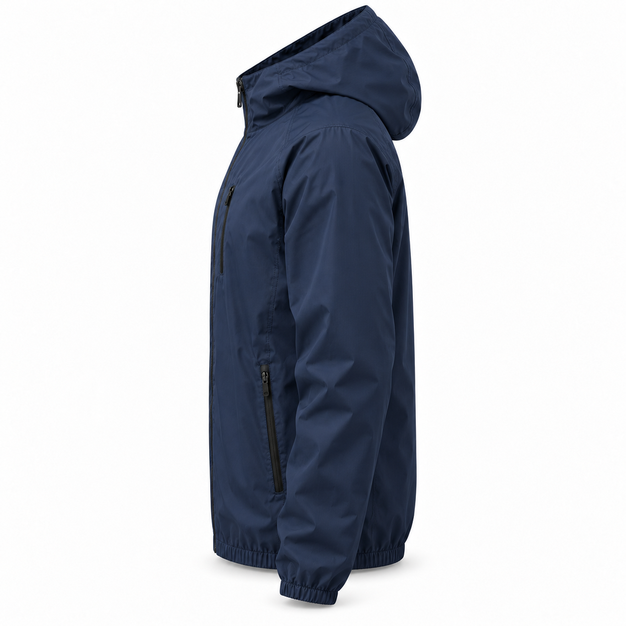 Navy Packable Hooded Work Shell – Side | Liberty Edge Industries