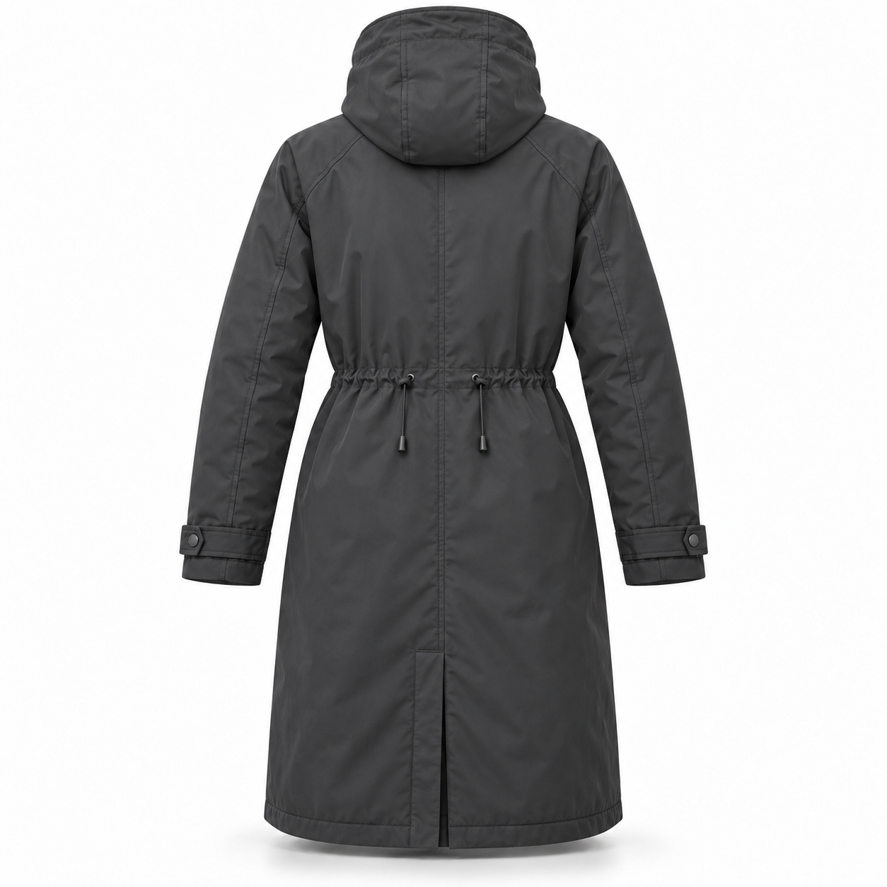 Charcoal Longline Storm Work Coat – Back | Liberty Edge Industries