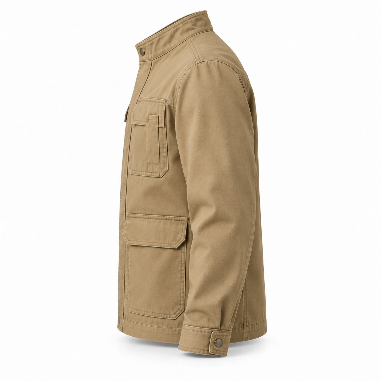Khaki Multi-Pocket Service Jacket – Side | Liberty Edge Industries