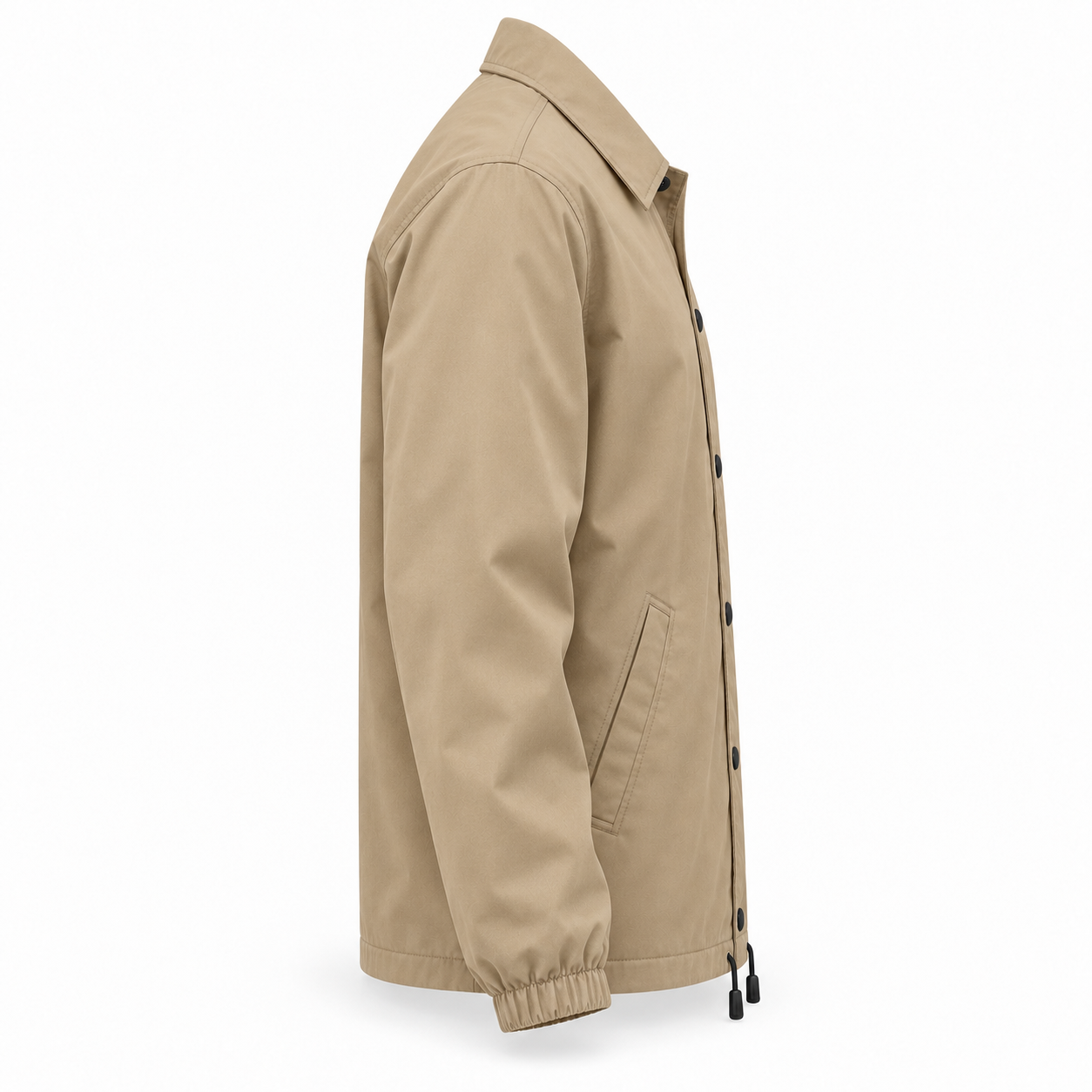 Sand Coach-Style Utility Jacket – Side | Liberty Edge Industries