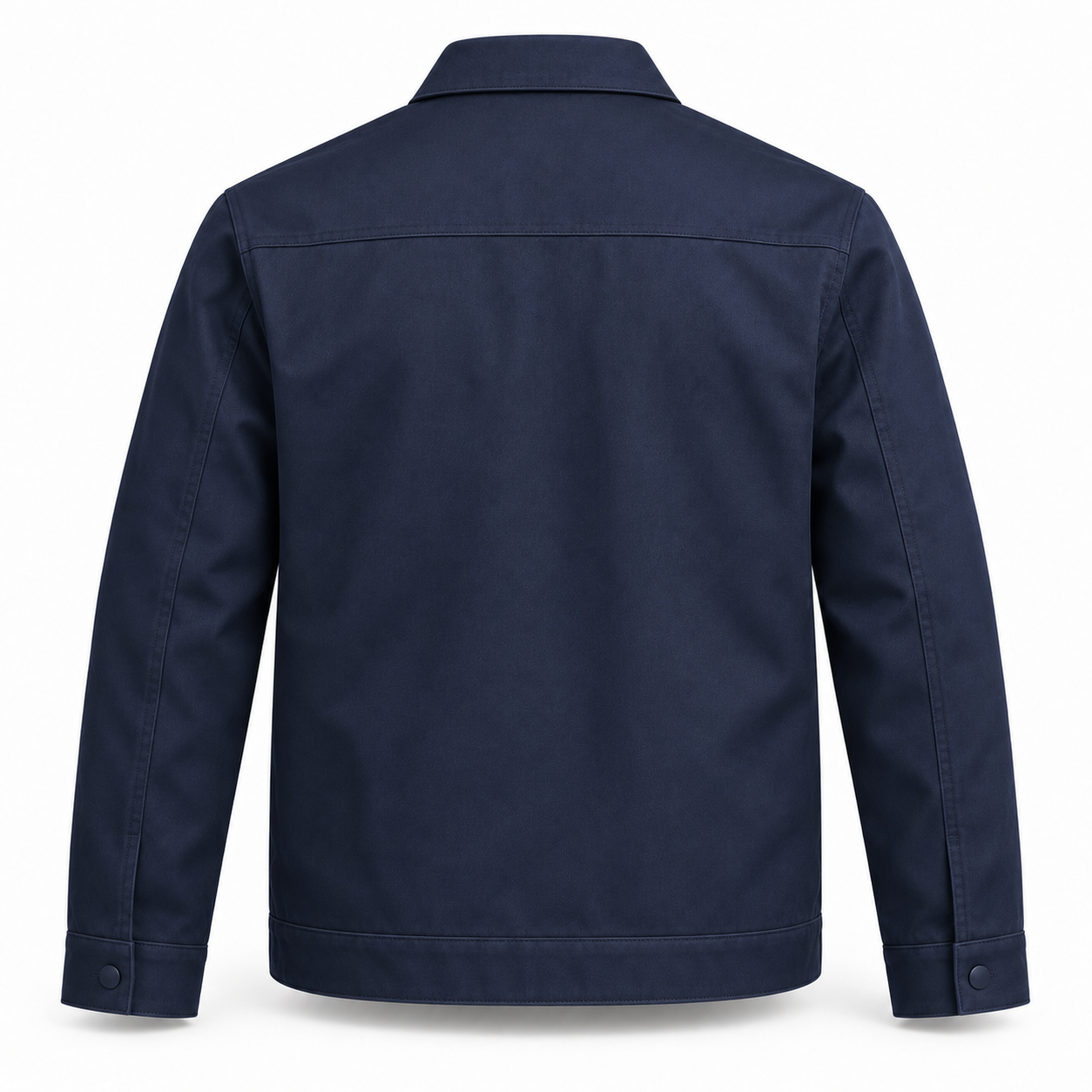 Navy Concealed-Fastening Workshop Jacket – Back | Liberty Edge Industries