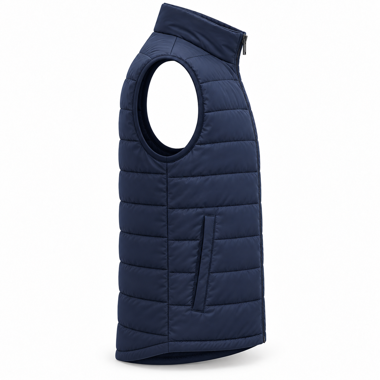Navy Quilted Work Bodywarmer – Side | Liberty Edge Industries