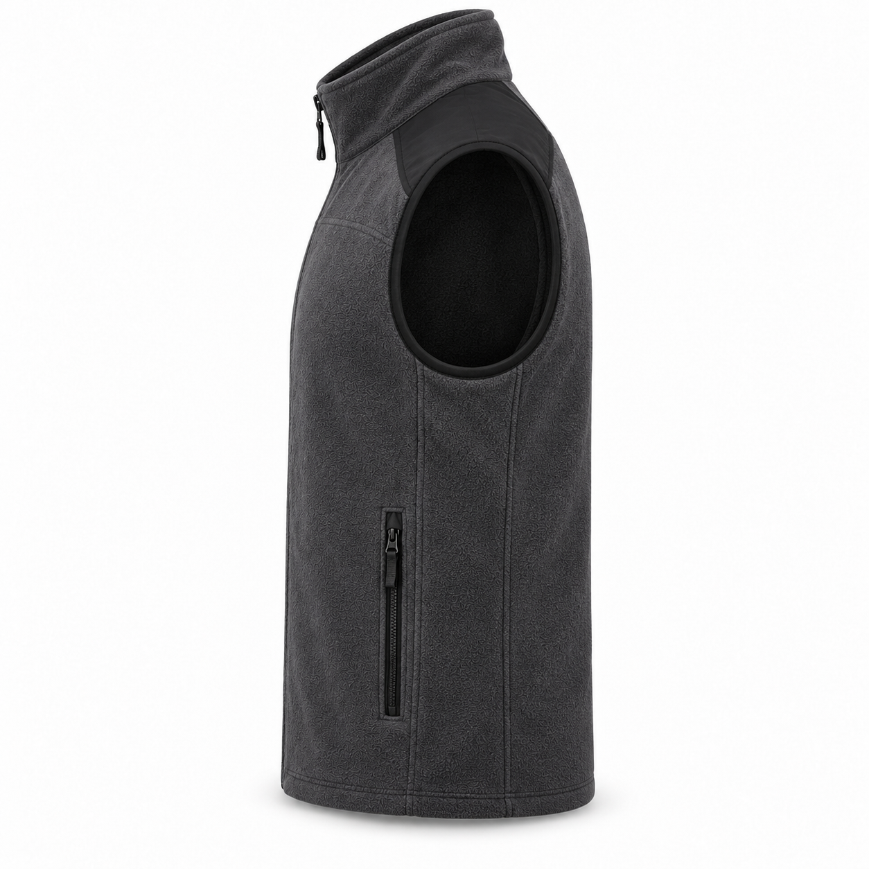 Charcoal Fleece Work Bodywarmer – Side | Liberty Edge Industries