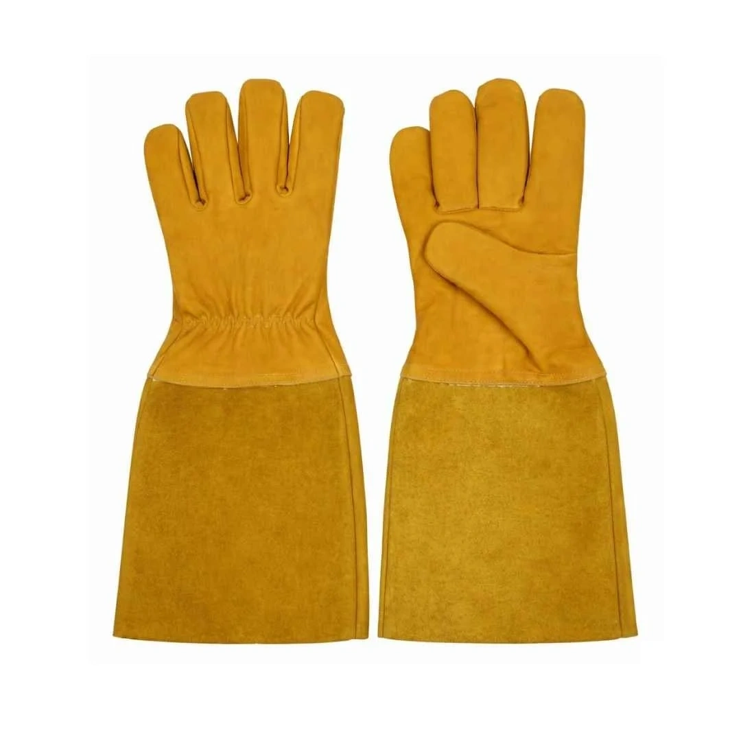 Gold Split-Style Welding Gloves – Pair photograph | Liberty Edge Industries