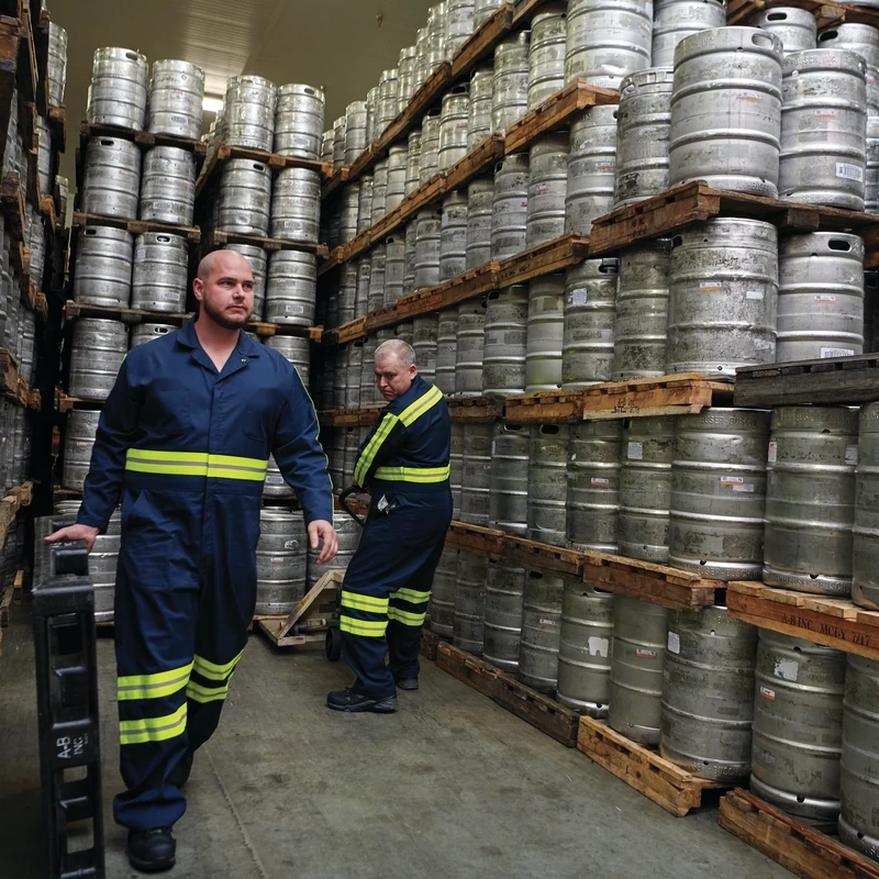Reflective Navy Coverall – At work | Liberty Edge Industries