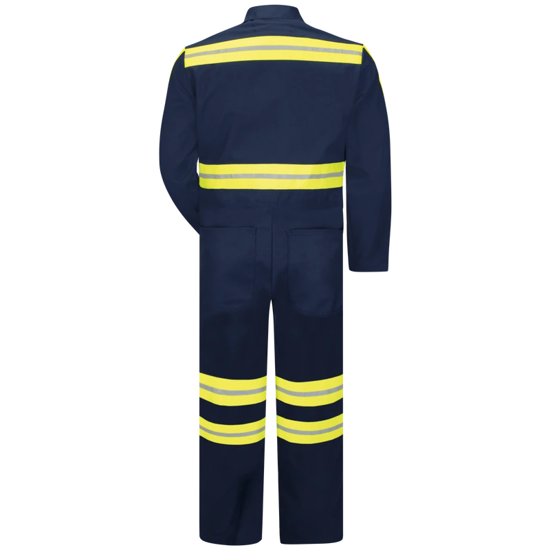 Reflective Navy Coverall – Front | Liberty Edge Industries