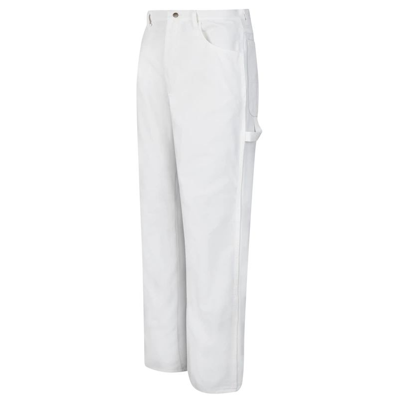 White Utility Work Trousers – Front | Liberty Edge Industries