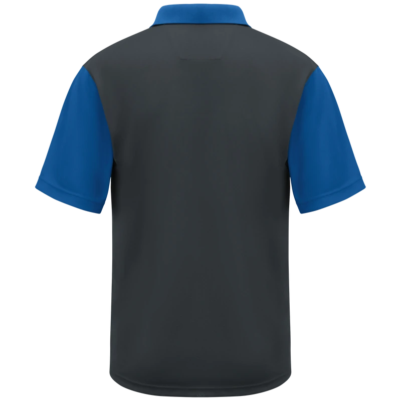 Two-Tone Blue Work Polo – Back | Liberty Edge Industries
