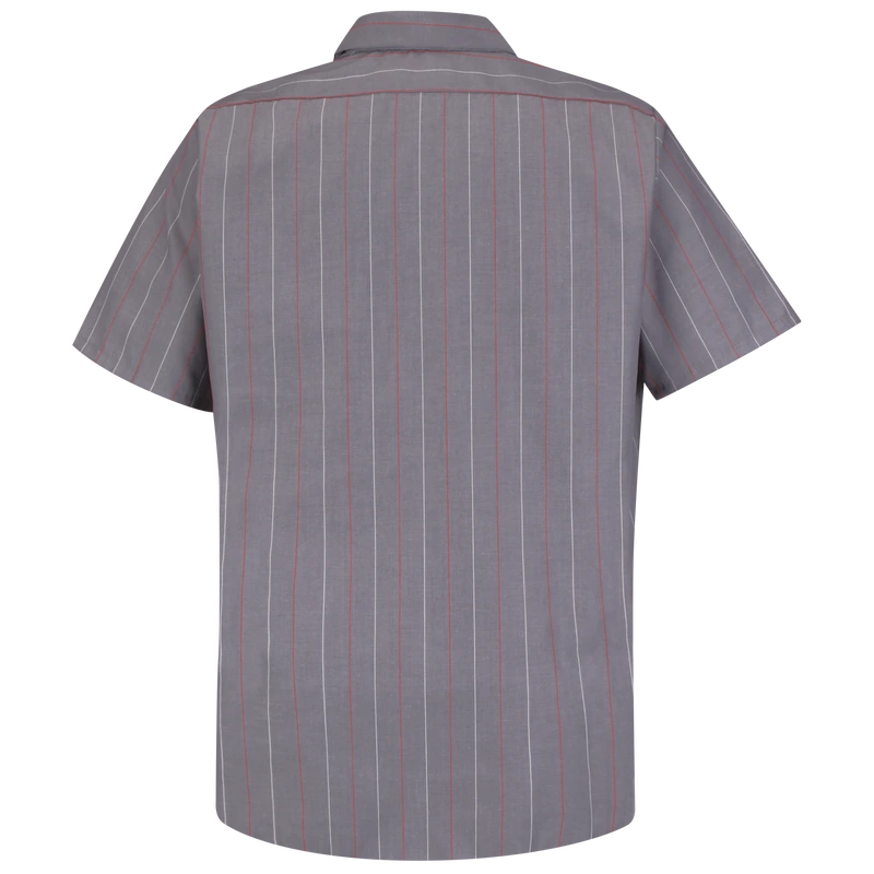 Striped Short-Sleeve Work Shirt – Back | Liberty Edge Industries