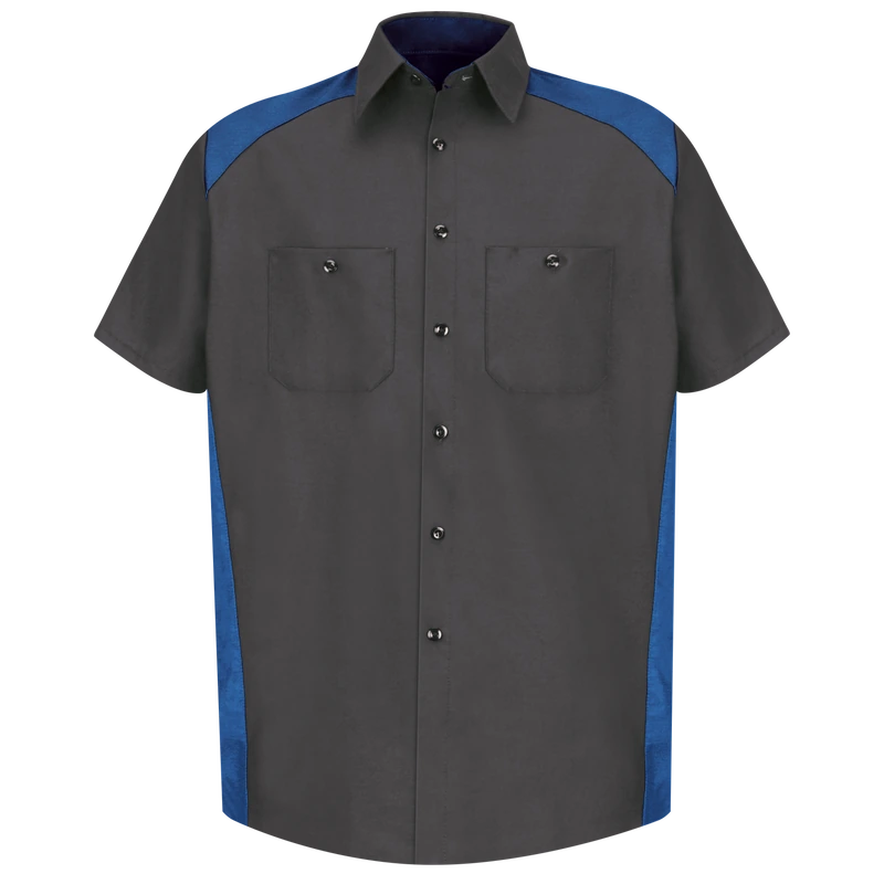 Contrast Panel Work Shirt – Front | Liberty Edge Industries