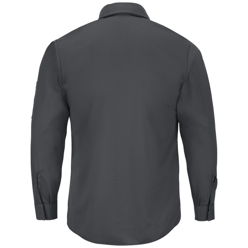 Charcoal Long-Sleeve Work Shirt – Back | Liberty Edge Industries