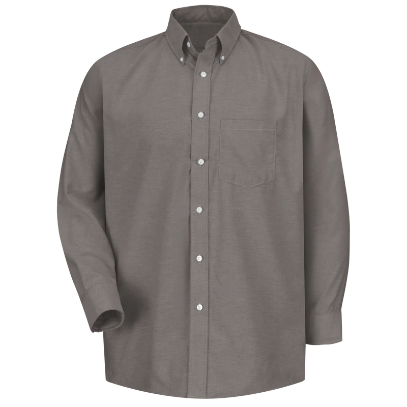 Grey Long-Sleeve Uniform Shirt – Front | Liberty Edge Industries