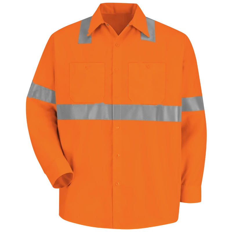 Orange Reflective Work Shirt – Front | Liberty Edge Industries
