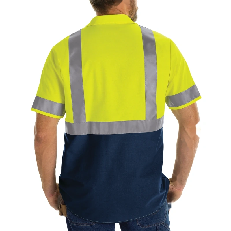 Two-Tone Visibility Work Shirt – Back | Liberty Edge Industries