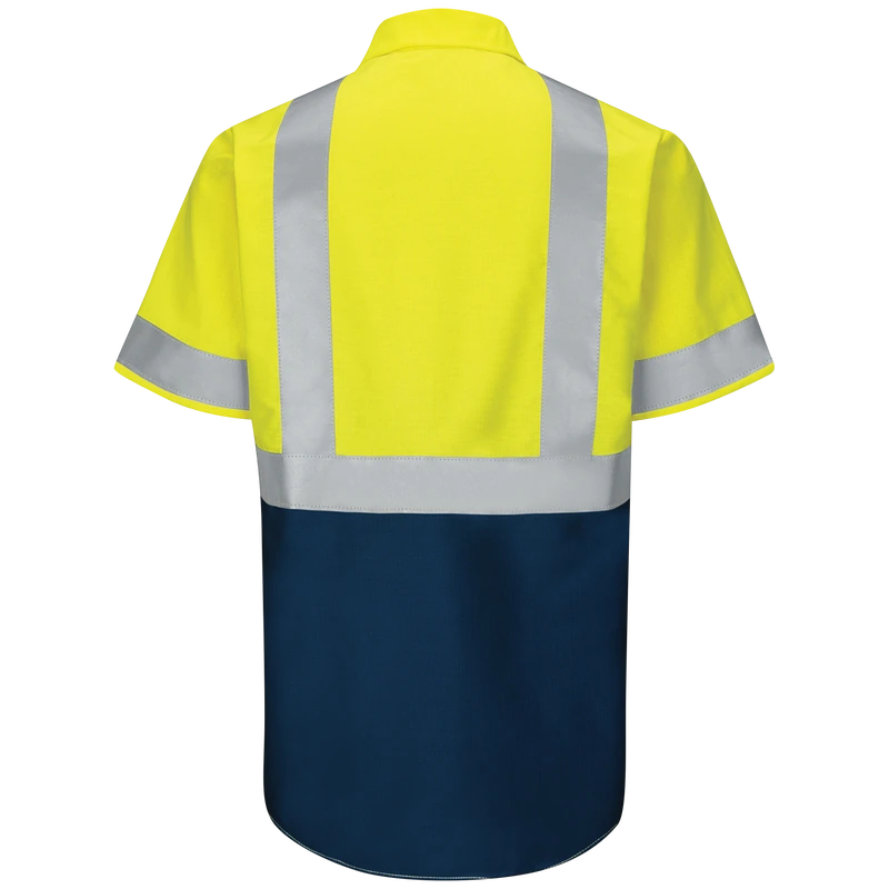 Two-Tone Visibility Work Shirt – Back | Liberty Edge Industries