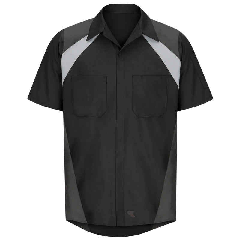 Black & Grey Mechanic Shirt – Front | Liberty Edge Industries